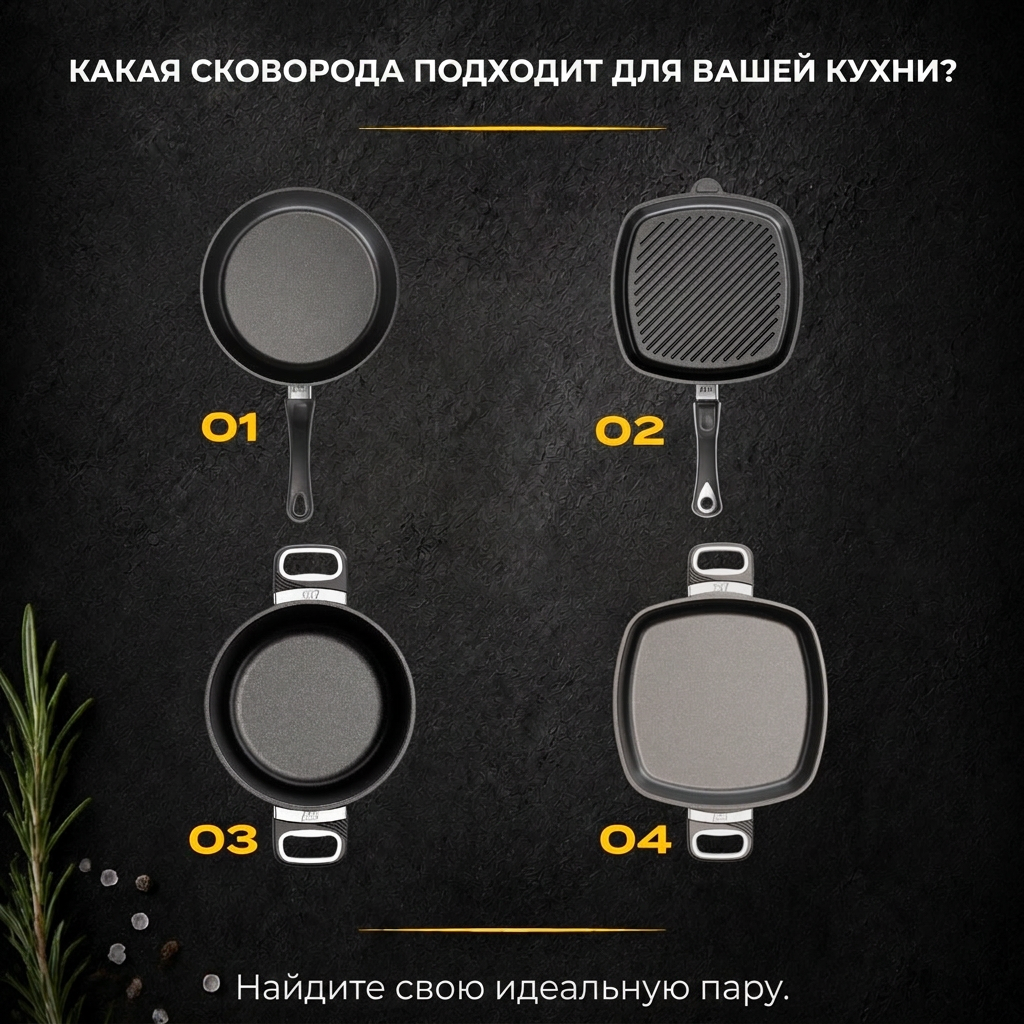Какая сковорода подходит для вашего стиля приготовления?