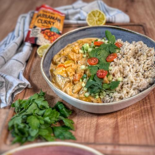 Карри из моркови с начинкой из зелени