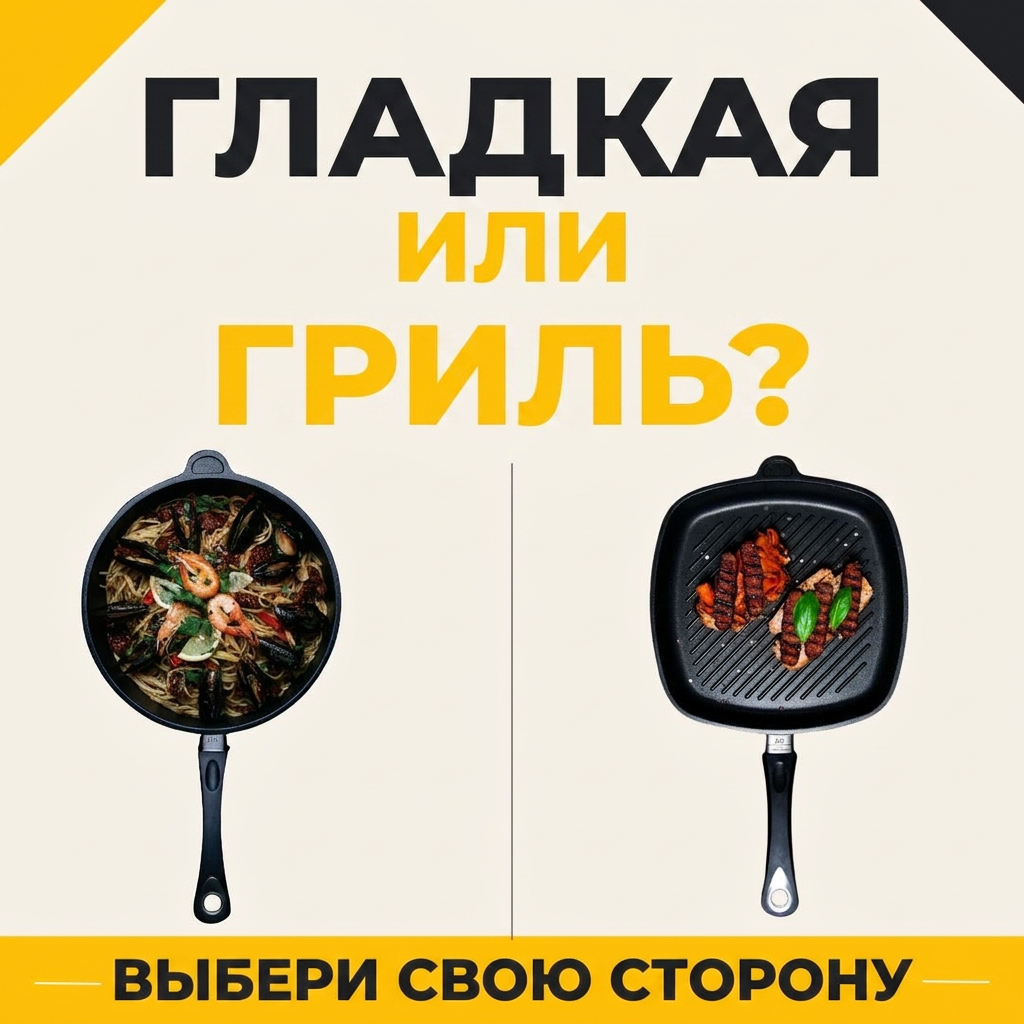 Гладкая или ребристая сковорода: какую поверхность выбрать?